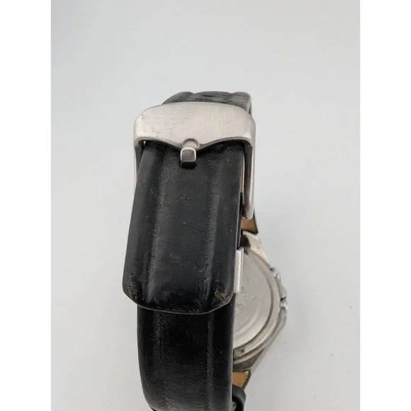 Timex I-Control Indiglo Tachymeter Watch Men 40mm Case Leather Band- New Battery
